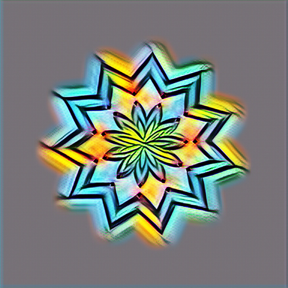 starry circle with shades of blue