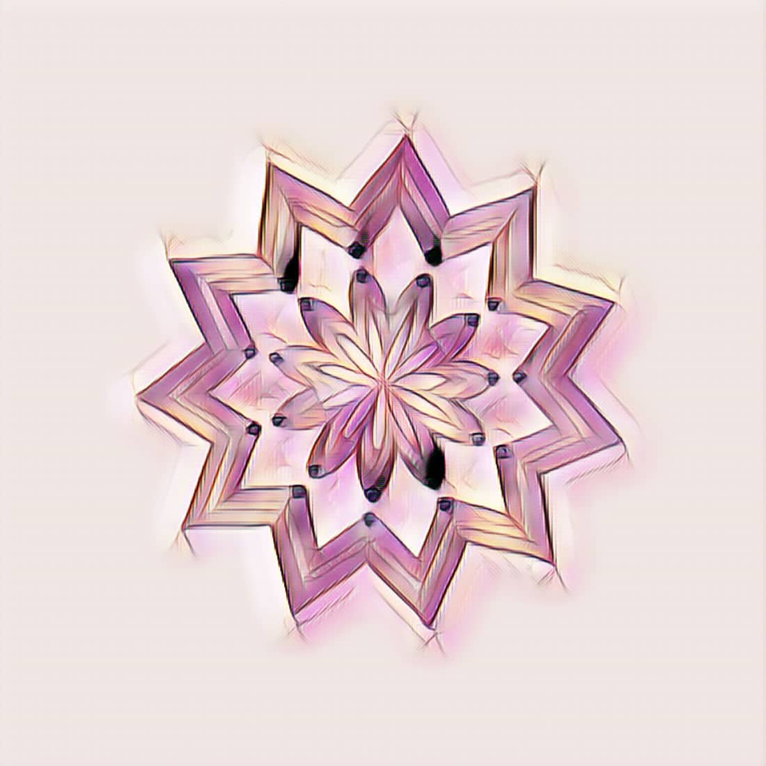 starry circle with shades of violet